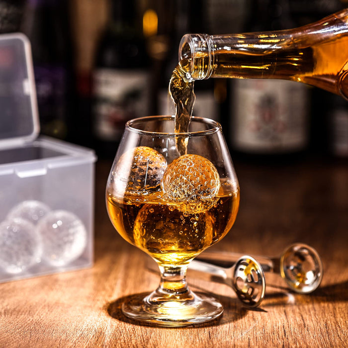 Whiskey Golf Ball Chillers with Rocks Glass – SipDark