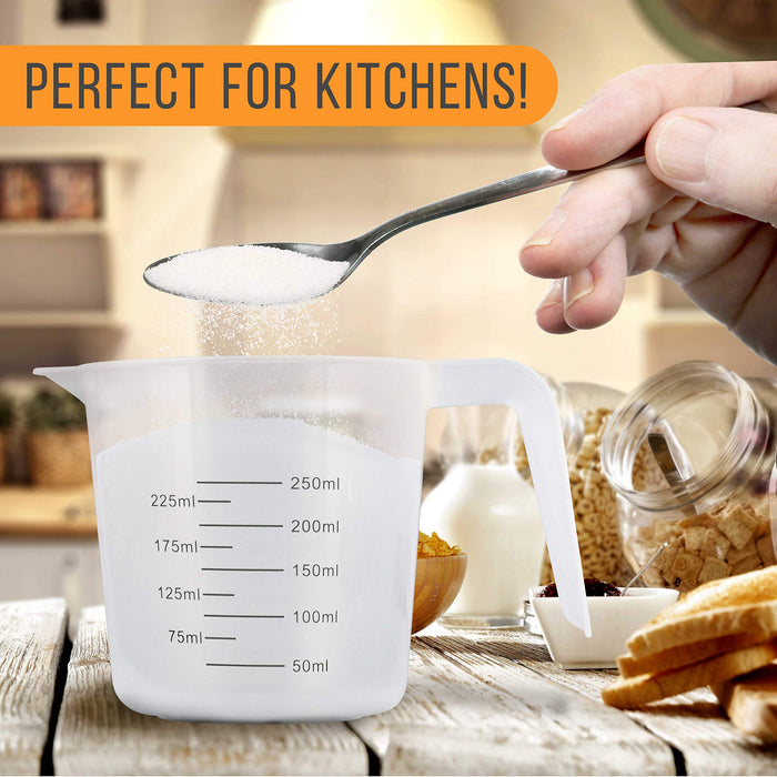 Small Plastic Measuring Cup, 6OZ Capacity Stackable Clear Measuring Jug  Graduated Liquid Cup for Cooking, Baking,Lab