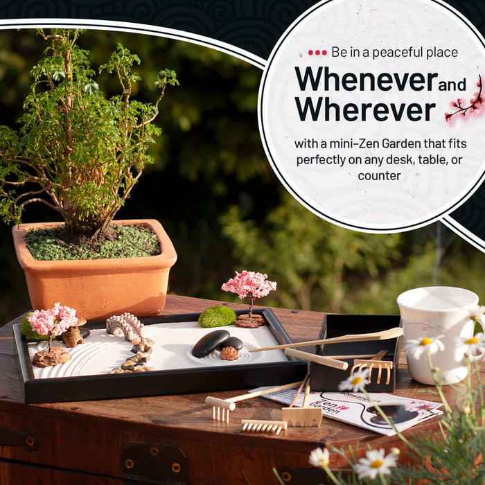 Premium Zen Garden Kit for Desk, Sand Tray Therapy Kit, The Right Zen Gift