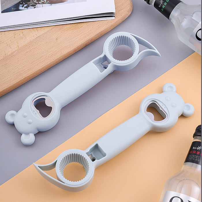  Jar Opener, 4 in 1 Multi Function Can Opener Bottle, Multi  Kitchen Tool for Jelly Jars, Wine, Beer and other, Bottle Opener to Protect  the Nail Use for Children, Women, Elderly (