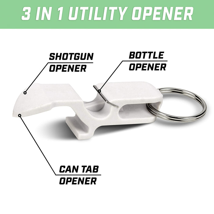 GoPong Ultimate Beer Shotgun Opener - Keychain Tool 10 Pack - Great for Party Favors, Tailgating and More - Choose Your Color