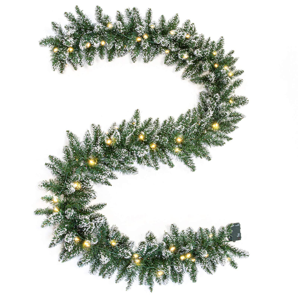 WBHome Pre-lit 9 Feet/106 Inch Christmas Garland with 50 LED