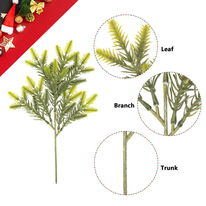 Watayo 10 PCS Large Artificial Pine Leaves Branches-14 Inch 8 Fork Chr —  CHIMIYA