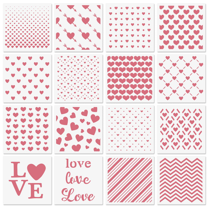 6x6in Hearts Love Cookie Stencils for Royal Icing, Valentine Stencils —  CHIMIYA