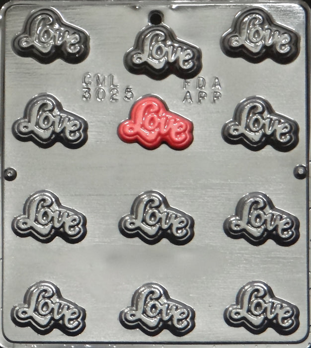 "Love" Bite Size Chocolate Candy Mold Valentines Day 3025