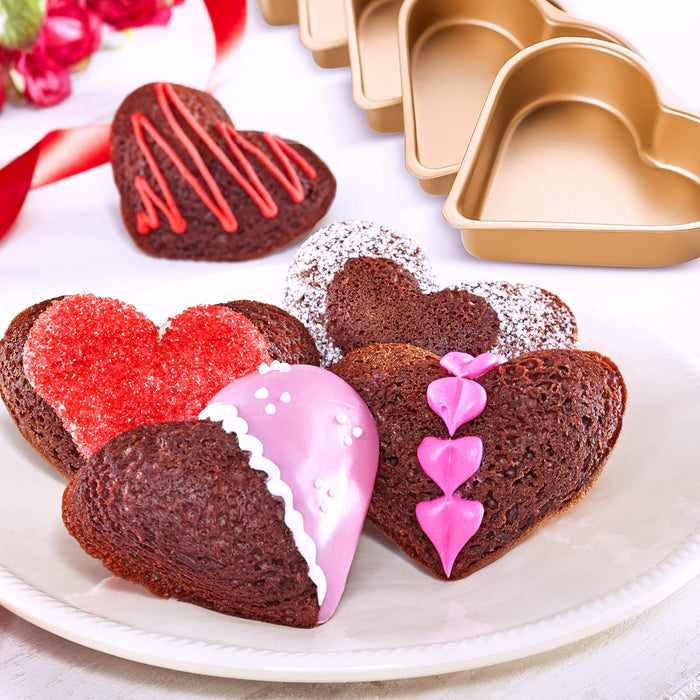12 Mini Cheesecake Pan, Hineway 12 Cups Heart-shaped Muffin Cake Mold  Baking Tools