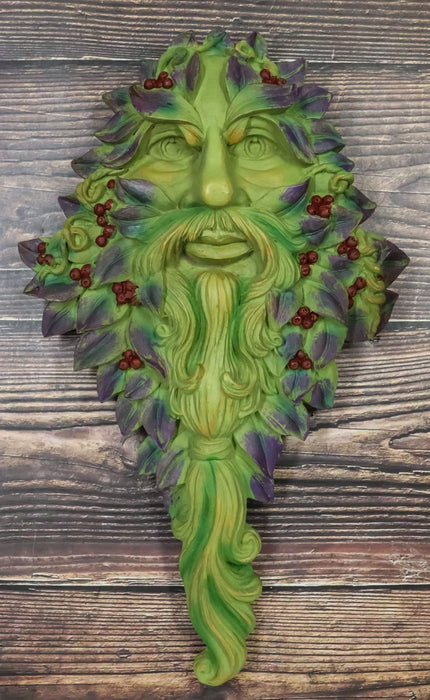 Ebros Nature Spirit God Celtic Winter Solstice Greenman Hanging Wall Decor Plaque 12.75 High Wiccan Tree Of Life Forest