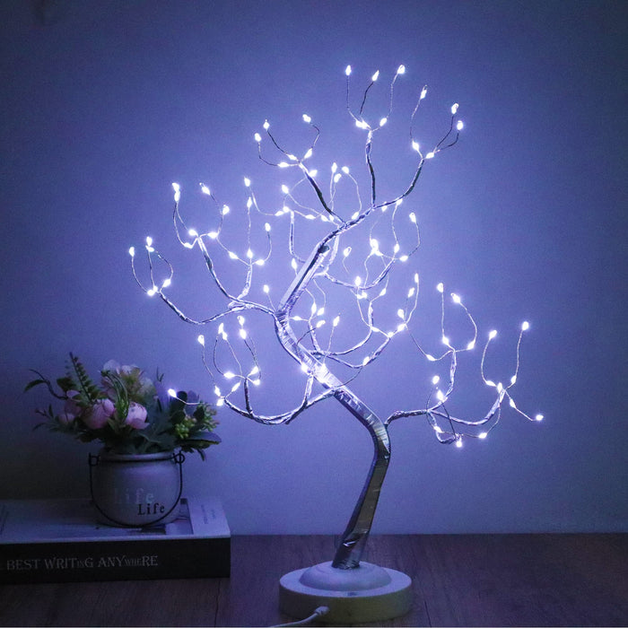 LED Night Light 20inch Tabletop Bonsai Tree Light USB or Battery Operated  Touch Switch 108LED Lamp Copper Wire Branch Light Room