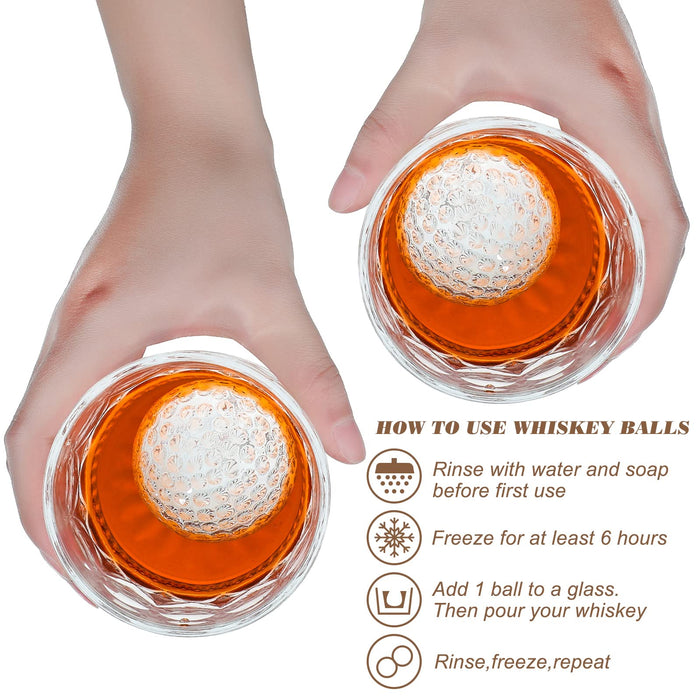 Marsui Golf Ball Whiskey Chillers Set of 5 with Box Whiskey Ice Hockey Clip Drinking s for Boyfriend Cool Whiskey for Birthday