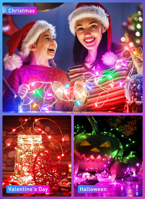 Fairy Lights 23 Ft 50 Led Globe Twinkle Christmas Lights With Remote C —  CHIMIYA