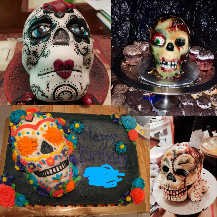 ZhiJue Large-Skull Baking-Pan Molds Halloween-3d Silicone - Skull Mold Haunted, Skull Cake Pan, Cake Mold, Halloween Molds, 3d Skull Cake Mold, Skull Silicone Mold, Moldes de Silicona para Reposteria