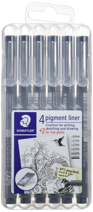  STAEDTLER Pigment Liner Fineliner Pens with Assorted