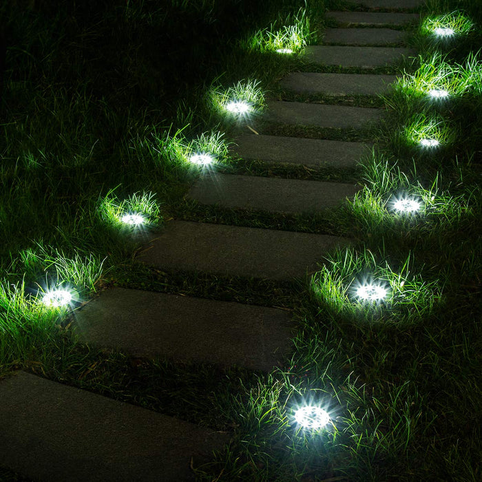 Solpex Solar Pathway Lights Outdoor 12 Pack, Solar Powered Garden Lights, Automatic Waterproof Solar Led Lights for Patio, Lawn, Yard and Landsca - 1