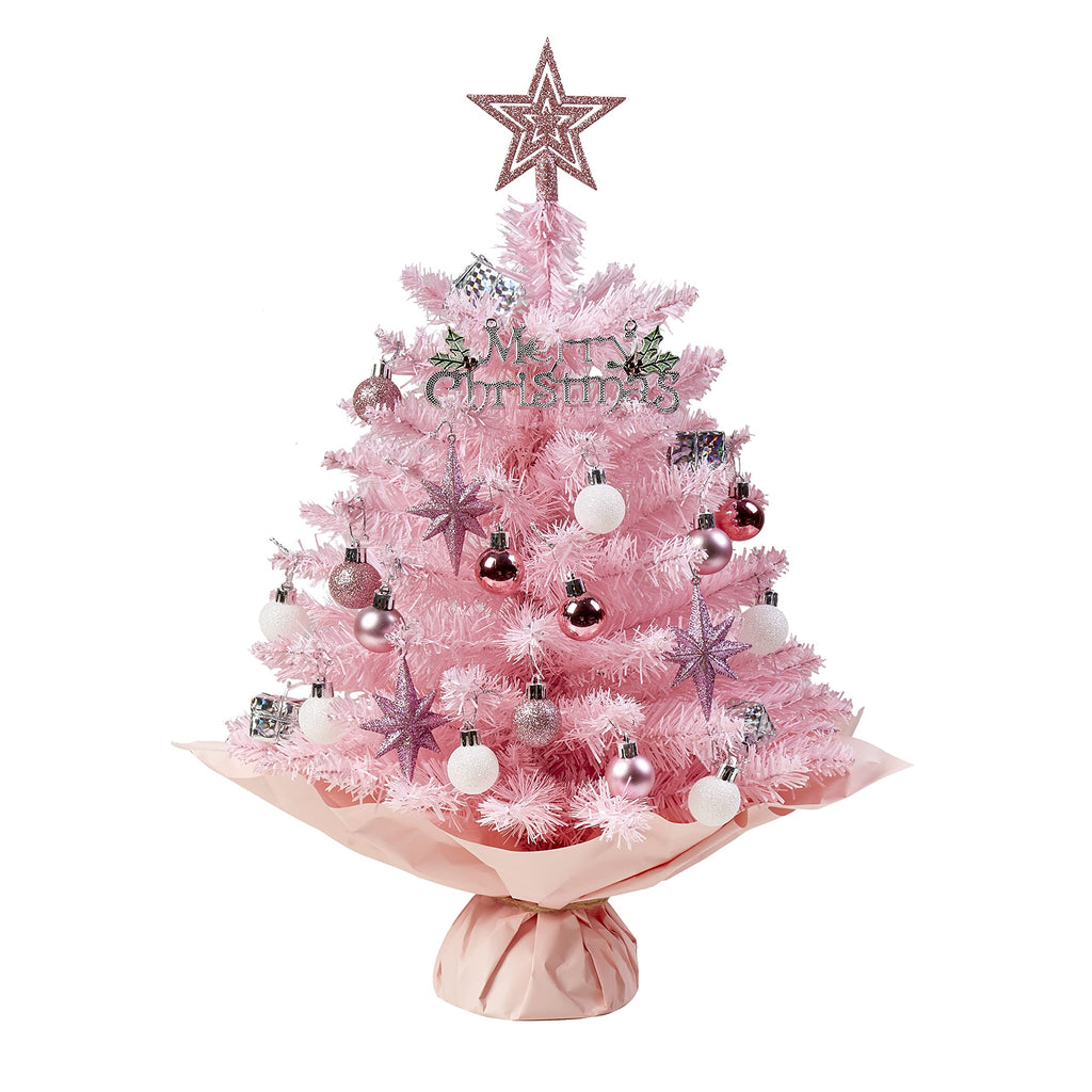 Small Pink Christmas Tree for Tabletop