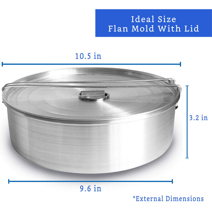 Flan Mold with Lid - Oversized XL (10.5 x 3.2 in) - Authentic Mexican —  CHIMIYA