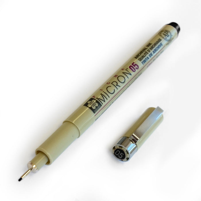 SAKURA Pigma Micron Fineliner Pens - Archival Black and Colored Ink Pens -  Pens for Writing, Drawing, or Journaling - Black and Colored Ink - 05 Point