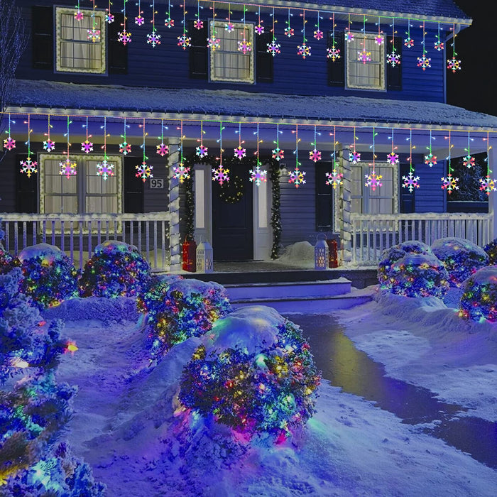 Timer + 8 Modes ] Christmas Snowflake Lights Decor, 40 LED 16.4 Ft Fa —  CHIMIYA