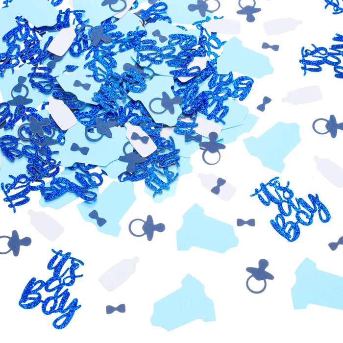 200 Pack Gender Reveal Party Supplies Blue Confetti It's a Boy Table Sequins Baby Shower Confetti It's a Boy Confetti Table Confetti for Baby Shower Party Decorations Supplies