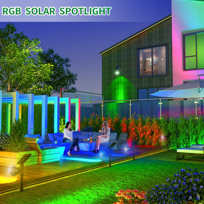 JSOT Solar Spotlight, Solar Lights Outdoor Waterproof Color Changing S —  CHIMIYA