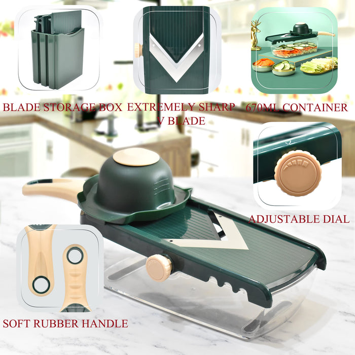 1pc Stainless Steel Vegetable Slicer, Multipurpose Mandoline Slicer With  Interchangeable Blades For Home Use