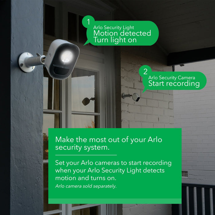 Arlo Lights - Smart Home Security Light | Wireless, Weather Resistant, Motion Sensor, Indoor/Outdoor, Multi-colored LED| 1 Light Kit  (ALS1101) camera not included