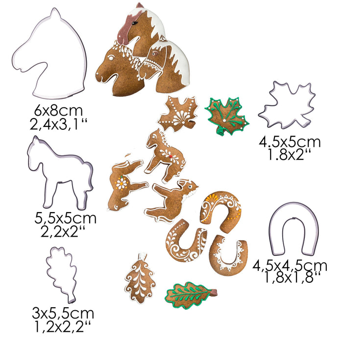 Cookie Cutter Set - Stainless steel (Horse)