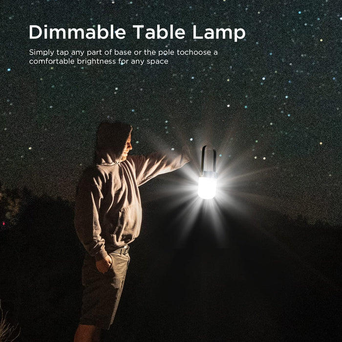 Handheld Rechargeable Camping Lamp, USB Rechargeable Tenting Lantern,  Dimmable, Battery Powered, Water Resistant LED Camping Light, Collapsible