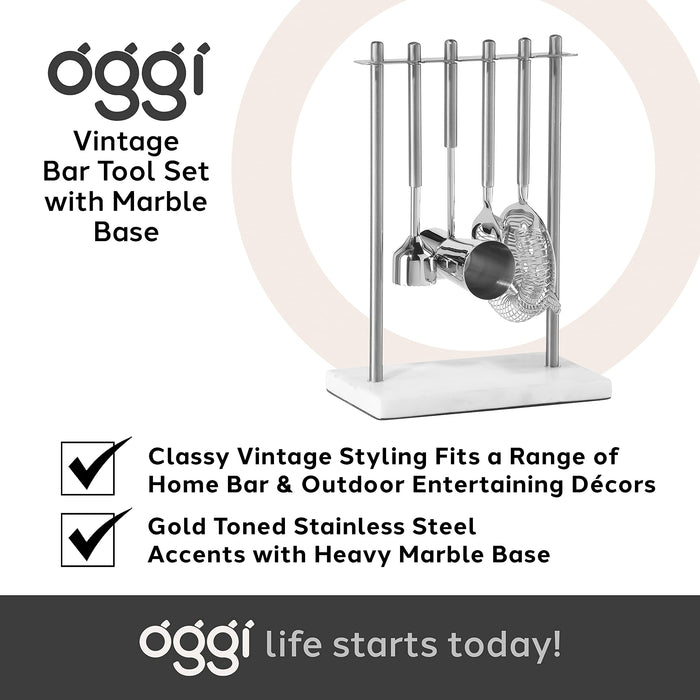 OGGI Bar Tool Set, Stainless Steel