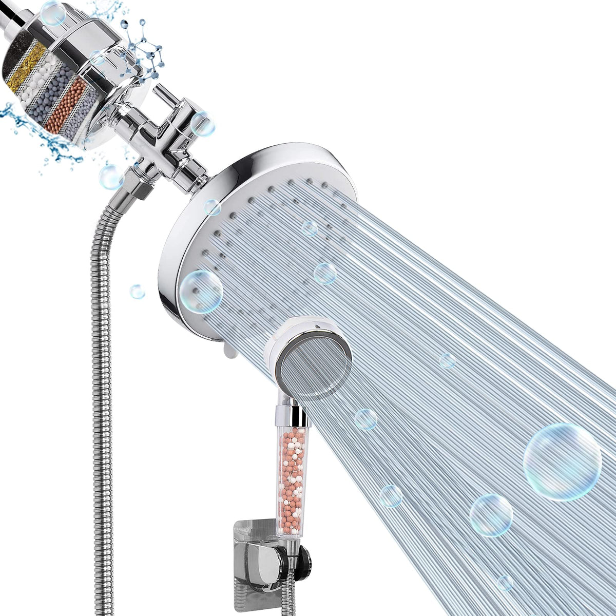 HarJue Filter Shower Head, High Pressure Shower Head with Filter Combo —  CHIMIYA