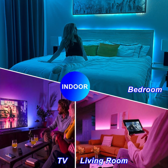 Uniqus Smart LED Strip Lights, Color Changing LED Lights With 44-Key Remote Control, 5V 2835 LED Ambient Lights For Bedroom Room Home