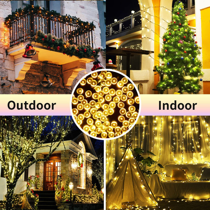 Decute Christmas Decorations Outdoor String Lights 8 Modes and