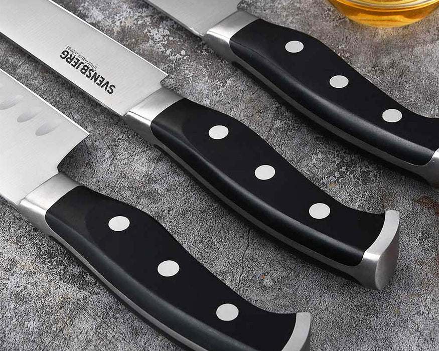 Svensbjerg Modern Chef Kitchen Knife Set without Block, Chef Knife Set  Knives Kitchen Set, Knife set for Kitchen, Stainless Steel, Sharp, German  Brand