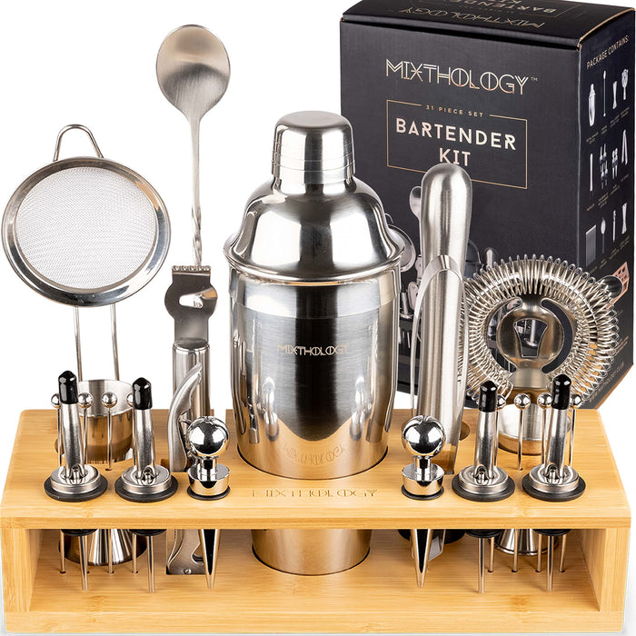 Mixology Bartenders kit | 31 Piece Professional Bartenders Set by Mixthology - bar Tools, Accessories, and bar Sets for The Home