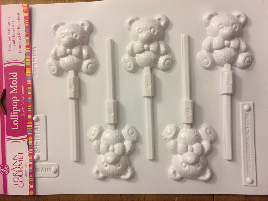 Teddy Bear Lollipop Hard Candy Mold