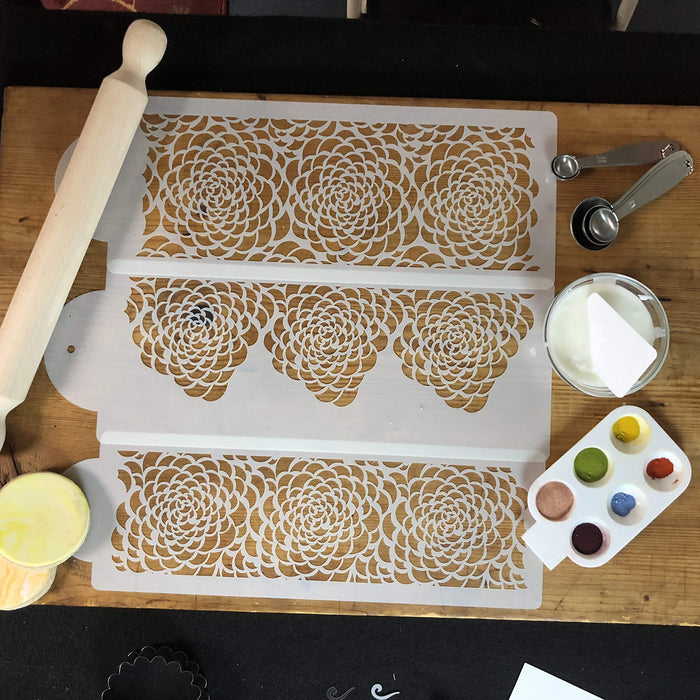 Designer Stencils Camilla Rose 3-tier Set Cake Stencils, Beige/semi-tr —  CHIMIYA
