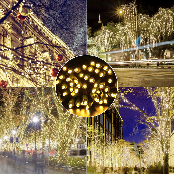 Wide Angle Multicolor LED Christmas String Lights - 25ft - 50 Mini 5mm  Bulbs - White Wire