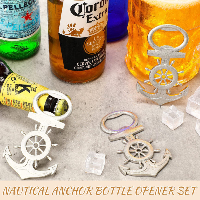 24 Pcs Anchor Bottle Opener Wedding Favors Metal Nautical Baby Shower Favor Anchor s for Boater Nautical Themed Bottle Opener