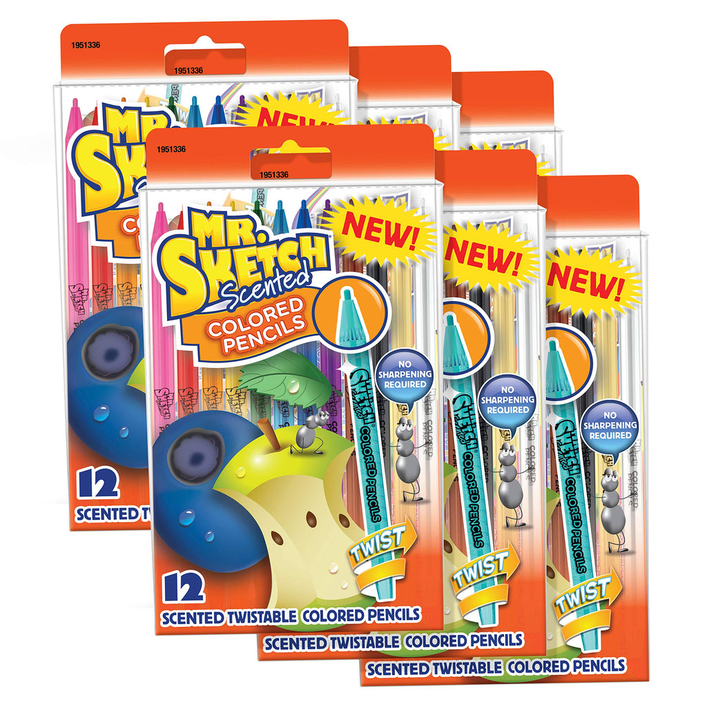 Mr. Sketch Scented Washable Markers, Chisel Tip, Assorted Colours, 36 Count