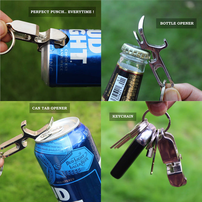  Chug Buddy Beer Shotgun Tool Metal Can Opener Keychain