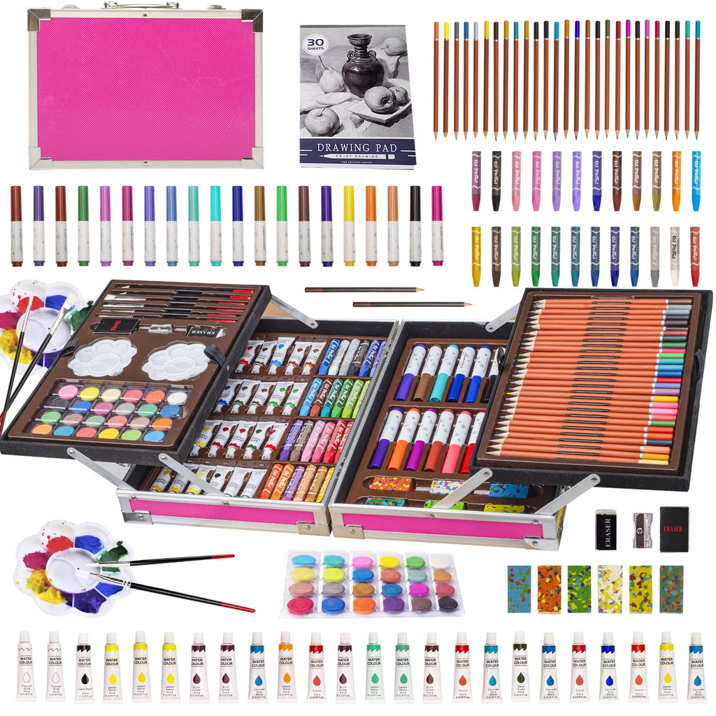 Art Set for Kids, 208PCS Art Kits with Trifold Easel,Deluxe Painting Art  Set,Coloring Drawing Art Supplies Case Gift for Artists Teens Adults Boys