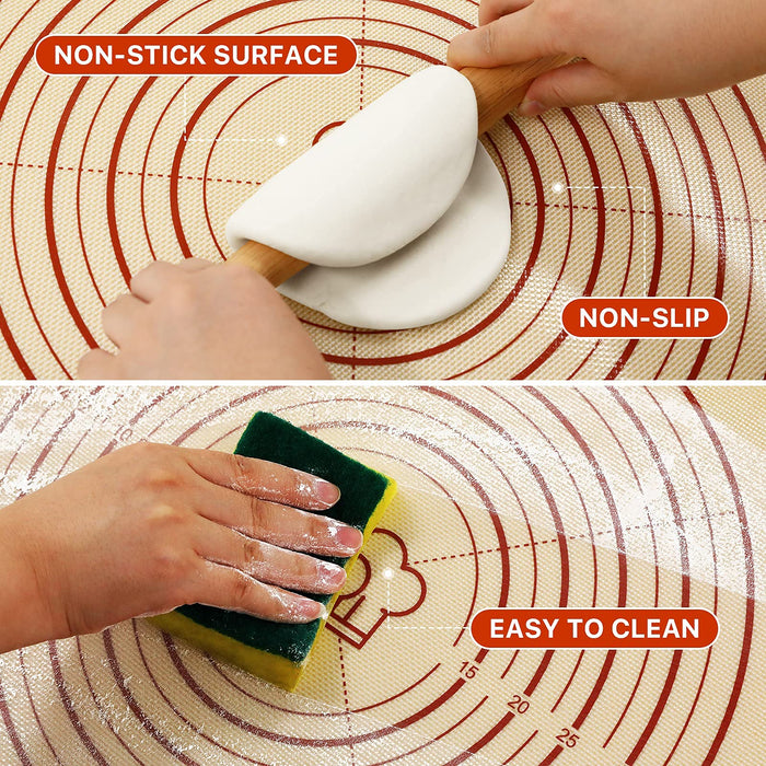 Silicone Baking Mat, 26 x 16 Extra Large Non Stick Pastry Mat