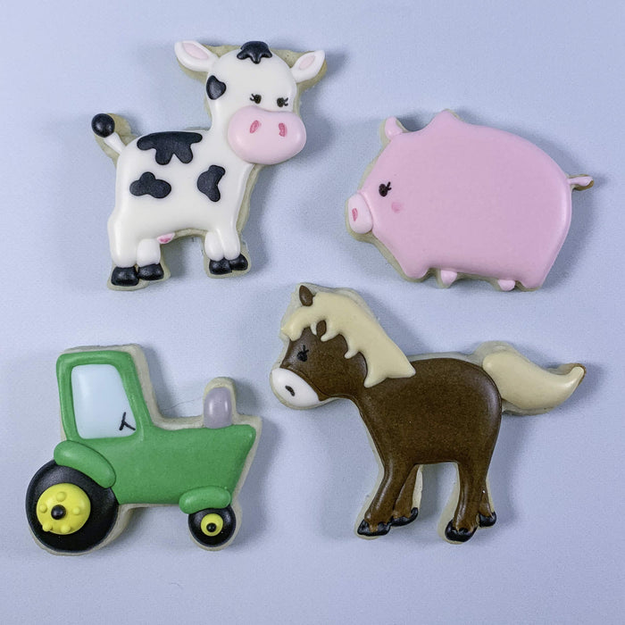 Farm, Pig, Horse, Cow, Tractor Cutie Cupcake Mini Cookie Cutters by Autumn Carpenter for Cookies, Fondant, or Gum Paste