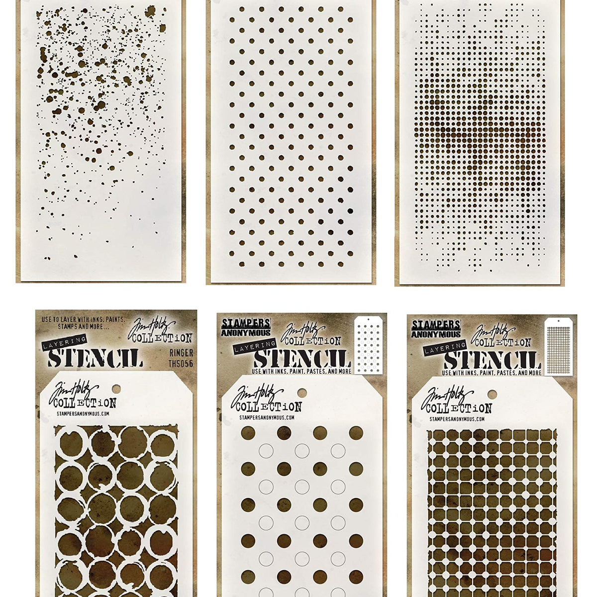 Stampers Anonymous Tim Holtz Layering Stencils - Speckles THS021