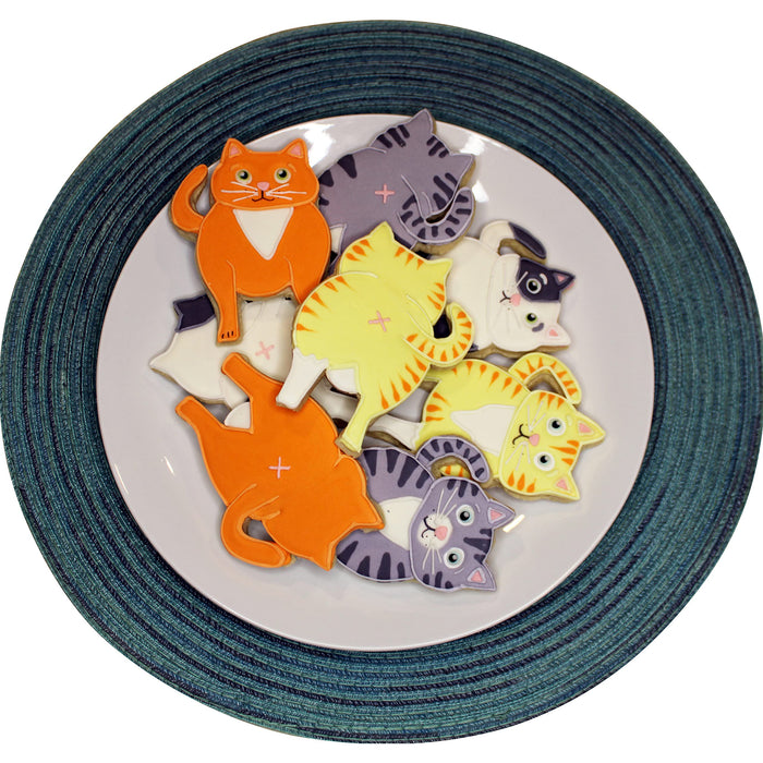 PoozyCatz - Chonky Kitty Cookie Cutter Set - 2 Pieces - Large 4" Size - Front and Back Cat Butt Cookie Cutters - Baking Supplies