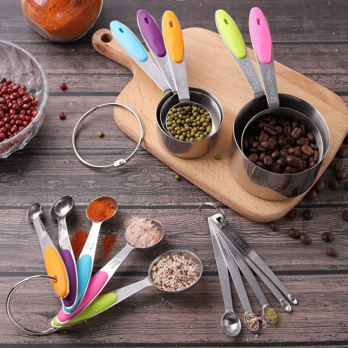 Stainless Steel Measuring Spoons, Set Of 10 Kitchen Measuring Spoons,  Measuring Cups With Handles, Measuring Spoon For Measuring Dry And Liquid  Ingred