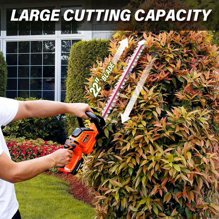 Hedge Trimmer Maxlander Hedge Trimmer Cordless with 22”Dual-Action Bla —  CHIMIYA