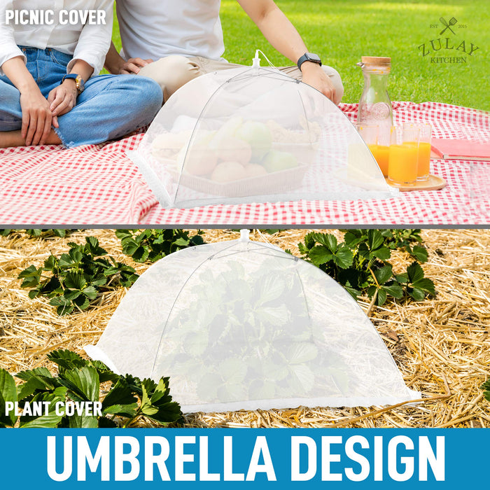 Uniques 6Pak Pop Up Mesh Food over ollapsible Umbrella Design Mesh Food overs For Outside Indoor Use Reusable Sreen Mesh Food