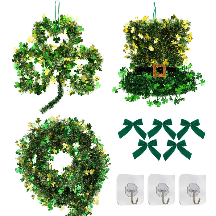 TURNMEON 33 Ft Tinsel Garland St.Patrick's Day Decoration,Green Leprec —  CHIMIYA