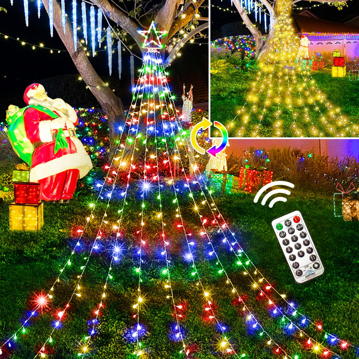 Outdoor Christmas Decorations Star String Lights 420 LED