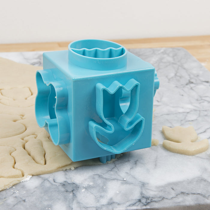 Easter Cookie Cutter Cube- Cookie Press Set w 6 Fun Shapes- All in One 6-Sided Design Means No More Clutter